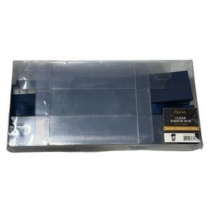 Hammont plastic clear ribbon boxes set of 6. New in box never before used!